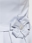 cheap Bridesmaid Dresses-Ball Gown / A-Line Bateau Neck Floor Length Satin Bridesmaid Dress with Sash / Ribbon / Flower