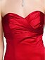 Χαμηλού Κόστους Φορέματα Παρανύμφων-Γραμμή Α / Πριγκίπισσα Στράπλες / Καρδιά Μακρύ Σατέν Φόρεμα Παρανύμφων με Ζώνη / Κορδέλα / Χιαστί με LAN TING BRIDE®