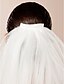 cheap Wedding Veils-Three-tier Cut Edge Wedding Veil Fingertip Veils 53 Rhinestone 45.28 in (115cm) Tulle A-line, Ball Gown, Princess, Sheath / Column, Trumpet / Mermaid / Angel cut / Waterfall