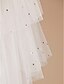 cheap Wedding Veils-Four-tier Tulle Cut Edge Fingertip Wedding Veil With Sequin