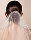 cheap Wedding Veils-One-tier Lace Applique Edge Wedding Veil Elbow Veils with Satin Flower 62.99 in (160cm) Tulle A-line, Ball Gown, Princess, Sheath / Column, Trumpet / Mermaid / Mantilla