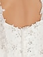 Χαμηλού Κόστους Νυφικά Φορέματα-Φορεματα για γαμο Τρομπέτα / Γοργόνα Τετράγωνη Λαιμόκοψη Κανονικοί ιμάντες Ουρά μέτριου μήκους Σιφόν Νυφικά φορέματα Με Χάντρες Διακοσμητικά Επιράμματα 2024