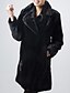 cheap Women&#039;s Furs &amp; Leathers-Long Sleeve Turndown Collar Evening/ Career Imitation Mink Fur Coat