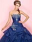 baratos Vestidos para Ocasiões Especiais-Linha A De Baile Princesa Sem Alças Decote Princesa Longo Organza Baile de Formatura Evento Formal Festa de 15 Anos Vestido com Miçangas