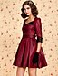 cheap TS Dresses-TS VINTAGE Baroque Style Contrast Color Dress with Belt