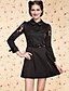 cheap TS Dresses-Black Dress - Long Sleeve Vintage Black Beige