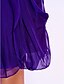 abordables Robes d&#039;Occasions Spéciales-Trapèze / Princesse Col Carré Courte / Mini Mousseline de soie Soirée Cocktail Robe avec Billes / Pan drapé / Ruché par TS Couture®