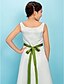 お買い得  ジュニア ブライドメイド ドレス-Princess Tea Length Junior Bridesmaid Dress Wedding Party Satin Sleeveless Square Neck with Sash / Ribbon / Fall / Winter / Spring / Apple / Hourglass