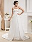 cheap Wedding Dresses-Hall Wedding Dresses A-Line Strapless Sleeveless Court Train Satin Bridal Gowns With 2024