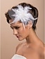 abordables Tocado de Boda-preciosa de plumas de tul de novia de la boda de flores / ramillete / casco