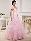 cheap Wedding Dresses-Ball Gown Sweetheart Neckline Floor Length Organza Made-To-Measure Wedding Dresses with by / Yes / Wedding Dress in Color