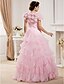 cheap Wedding Dresses-Ball Gown Sweetheart Neckline Floor Length Organza Made-To-Measure Wedding Dresses with by / Yes / Wedding Dress in Color