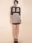 お買い得  TS ドレス-収集された視点レイヤード長袖ラウンドネックラインのレースドレス/婦人服(ベージュ)(FF - - cb1200001)