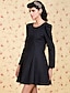 cheap TS Clearance-Dark Gray Dress - Long Sleeve Vintage Dark Gray