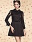 cheap TS Dresses-Black Dress - Long Sleeve Vintage Black Beige