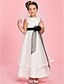 cheap Flower Girl Dresses-A-Line / Princess Ankle Length Flower Girl Dress - Satin / Tulle Sleeveless Jewel Neck with Sash / Ribbon / Flower by LAN TING BRIDE®