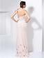 cheap Special Occasion Dresses-Trumpet/Mermaid Sweetheart One Shoulder Sweep/Brush Train Chiffon Evening Dress