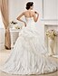 cheap Wedding Dresses-Hall Wedding Dresses Ball Gown Sweetheart Sleeveless Court Train Taffeta Bridal Gowns With Pick Up Skirt Ruched 2024
