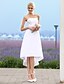 cheap Wedding Dresses-A-Line Wedding Dresses Strapless Asymmetrical Taffeta Strapless Little White Dress with 2021