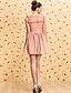 cheap TS Dresses-Peach Dress - Short Sleeve Vintage Peach
