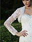 cheap Wraps &amp; Shawls-Wedding  Wraps Coats/Jackets Long Sleeve Lace / Tulle White Party/Evening Appliques / Beading Open Front