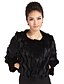 cheap Women&#039;s Outerwear-Lovely Long Sleeve Collarless Evening/Casual Rabbit Fur Jacket(More Colors)