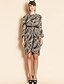 cheap TS Clearance-TS Ruffle Design Leopard Print Dress