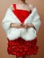 voordelige Bolero &amp; Sjaal-Mouwloos Omslagdoeken Imitatiebont Bruiloft / Feest / Avond Bruiloft Wraps / Bontstola&#039;s Met