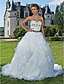 cheap Wedding Dresses-Ball Gown Sweetheart Neckline Cathedral Train Organza / Satin Made-To-Measure Wedding Dresses with Beading / Pick Up Skirt / Sash / Ribbon by LAN TING BRIDE® / Sparkle &amp; Shine