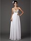 levne Svatební šaty-Pouzdrové Svatební šaty Srdcový výstřih Na zem Šifón Bez rukávů Barevné svatební šaty Lesk a flitry s Korálky 2020