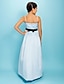 Χαμηλού Κόστους Φορέματα για παρανυφάκια-Πριγκίπισσα Μακρύ Λεπτές Τιράντες Σατέν Χειμώνας Junior Bridesmaid Dresses &amp; Gowns Με Ζώνη / Κορδέλα Παιδικό γαμήλιο φόρεμα καλεσμένων 4-16 ετών