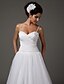 cheap Wedding Dresses-A-Line Wedding Dresses Sweetheart Neckline Spaghetti Strap Floor Length Taffeta Tulle Sleeveless with 2022