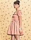 cheap TS Dresses-Peach Dress - Short Sleeve Vintage Peach