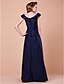 cheap Mother of the Bride Dresses-A-Line V Neck Floor Length Taffeta Mother of the Bride Dress 617 Criss Cross by LAN TING BRIDE®