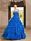 abordables Robes de Soirée-Ball Gown Vintage Inspired Quinceanera Formal Evening Dress Strapless Sleeveless Floor Length Organza with Beading Cascading Ruffles 2021