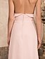 cheap Special Occasion Dresses-Sheath / Column Open Back Dress Prom Sweep / Brush Train Sleeveless Plunging Neck Chiffon with Bow(s) Ruched Ruffles 2022