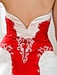 Χαμηλού Κόστους Νυφικά Φορέματα-Αίθουσα Φορεματα για γαμο Γραμμή Α Στράπλες Αμάνικο Ουρά μέτριου μήκους Σατέν Νυφικά φορέματα Με 2024