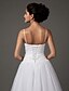 cheap Wedding Dresses-A-Line Wedding Dresses Sweetheart Neckline Spaghetti Strap Floor Length Taffeta Tulle Sleeveless with 2022
