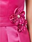 זול שמלות שושבינה-נשף סטרפלס / רצועות ספגטי / לב (סוויטהארט) באורך  הברך סאטן שמלה עם סרט / פרח על ידי