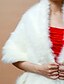 voordelige Bolero &amp; Sjaal-Mouwloos Omslagdoeken Imitatiebont Bruiloft / Feest / Avond Bruiloft Wraps / Bontstola&#039;s Met