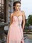 cheap Evening Dresses-Sheath / Column Open Back Prom Formal Evening Dress Sweetheart Neckline Sleeveless Asymmetrical Chiffon with Ruched Crystals Split Front 2022