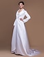 cheap Wraps &amp; Shawls-Long Sleeve Coats / Jackets Satin Party Evening Wedding  Wraps With