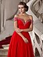 cheap Special Occasion Dresses-A-Line Classic &amp; Timeless Dress Prom Floor Length Short Sleeve Off Shoulder Chiffon with Ruched Beading 2022