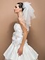 cheap Wedding Veils-Five-tier Ribbon Edge Wedding Veil Shoulder Veils with Pearl 19.69 in (50cm) Tulle A-line, Ball Gown, Princess, Sheath / Column, Trumpet / Mermaid / Classic