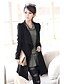 cheap Women&#039;s Coats &amp; Trench Coats-Women&#039;s Trench Coat,Solid Long Sleeve All Seasons Black Cotton / Others Medium