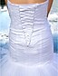 Недорогие Свадебные платья-Русалка Свадебные платья Сердцевидный вырез В пол Органза Сатин Без рукавов с 2020