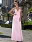 cheap Special Occasion Dresses-Sheath / Column Straps Floor Length Chiffon Dress with Beading / Side Draping / Ruched by TS Couture®
