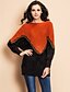 cheap TS Tops-TS Contrast Color Plush Fabric Loose Sweater