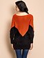 cheap TS Tops-TS Contrast Color Plush Fabric Loose Sweater