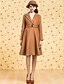 cheap TS Outerwear-TS VINTAGE Self Belted Ruffle Tweed Coat
